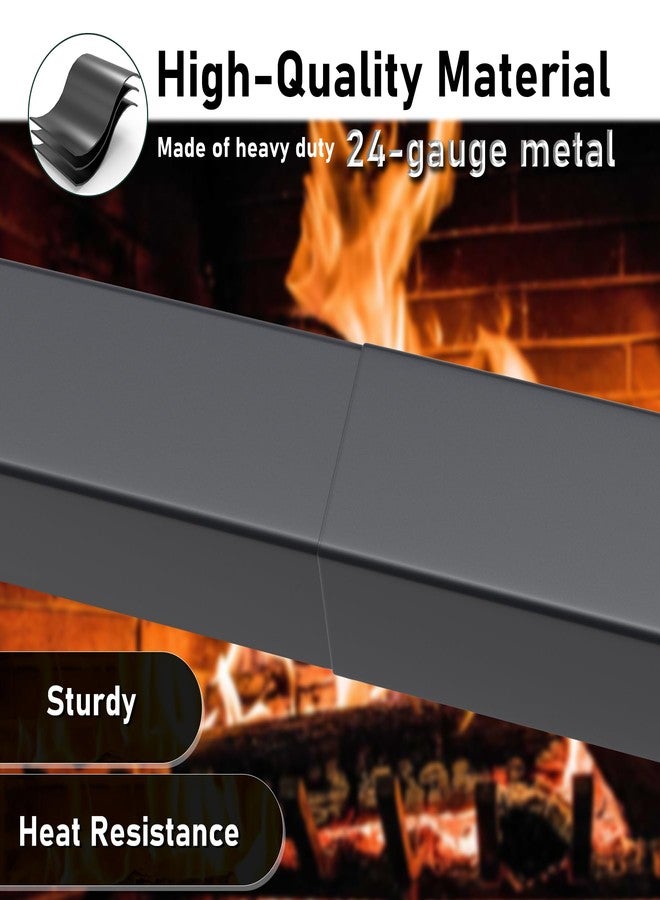Flehomo Adjustable Fireplace Rod Kit for Fireplace Spark Screen, Rod and Valance Kit Install to Leveling The Fireplace Mesh Screen Curtain - Image 3